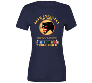 Army - 66th Infantry Div - Black Panther Div - Wwii W Ss Leopoldville W Eu Svc T Shirt