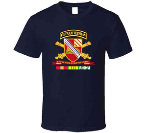 Army - 17th Field Artillery W Br - Ribbon Vn Svc Vet Tab Long Sleeve T Shirt