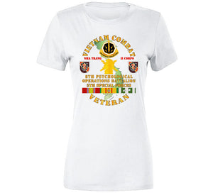 Army - Vietnam Combat Vet - 8th Psyops Bn - 5th Special Forces Group W Vn Svc T Shirt