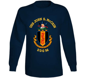 Navy - Uss John S. Mccain (ddg-56) Wo Bakgrd T Shirt