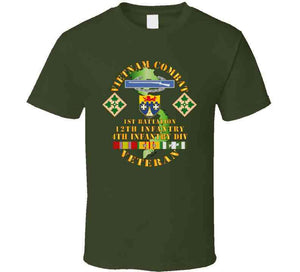 Army - Vietnam Combat Infantry Vet W 1st Bn 12th Inf - 4th Id W 2 Stars Hoodie, T Shirt  and Premium