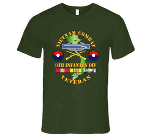 Army - Vietnam Combat Infantry Veteran, with 9th Infantry Division, Shoulder Sleeve Insignia - T Shirt, Hoodie, and Premium