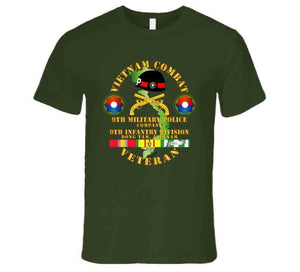 Army - Vietnam Combat Veteran W 9th Military Police Co W 9th Id T Shirt