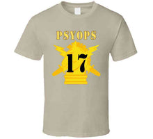 Load image into Gallery viewer, Army - Psyops W Branch Insignia - 17th Battalion Numeral - Line X 300 V1 Classic T Shirt
