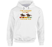 Load image into Gallery viewer, Army - 7th Cavalry Regiment - Vietnam War Wt 2 Cav Riders And Vn Svc X300 T Shirt
