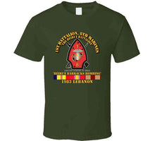 Load image into Gallery viewer, Usmc - 1st Bn, 8th Marines - Beirut Barracks Bombing W Svc T Shirt
