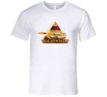 Load image into Gallery viewer, Army - 2nd Armored Division  - M1a1 Tank  - Hell On Wheels W Fire X 300 T Shirt
