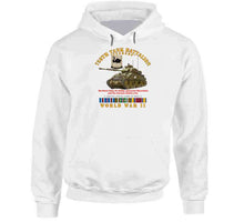 Load image into Gallery viewer, Army - 758th Tank Battalion, &quot;Tuskers&quot;, with Tank, World War II with European Theater Service Ribbons - T Shirt, Premium and Hoodie
