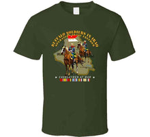 Load image into Gallery viewer, Army - Buffalo Soldiers In Iraq - Oif - Cavalrymen At War  W Iraq Svc - No Vet T Shirt
