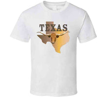 Load image into Gallery viewer, Texas - Rattler Skin -texas State Map W Longhorn  X 300 T Shirt
