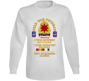 Army - Cold War Vet - 17nd Support Bn, 172nd In Bde - Ft Richardson Ak W Cold Svc X 300 Long Sleeve T Shirt