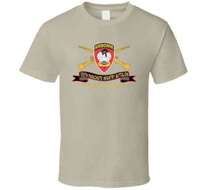 Army - 555th Parachute Infantry Battalion - Ssi - Black - Red Buffalo Soldiers W Br - Ribbon X 300 T Shirt