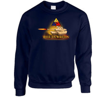 Load image into Gallery viewer, Army - 2nd Armored Division  - M1a1 Tank  - Hell On Wheels W Fire X 300 T Shirt
