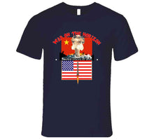 Load image into Gallery viewer, Govt - War On The Horizon - China Flag - Us Flag W Missile Firing - Atomic Blast X300 T Shirt
