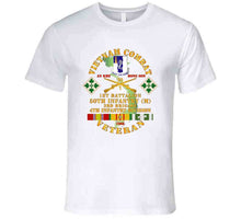 Load image into Gallery viewer, Army - Vietnam Combat Veteran W 1st Bn - 50th Inf - 3rd Bde 4th Inf Div 1968 W Vn Svc T Shirt
