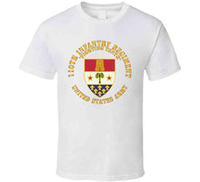 Load image into Gallery viewer, Army - 110th Infantry Regiment - Fighting Tenth - Dui X 300 T Shirt
