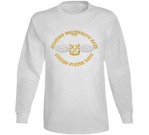 Navy - Rate - Aviation Boatswain's Mate - Gold Anchor W Txt T Shirt