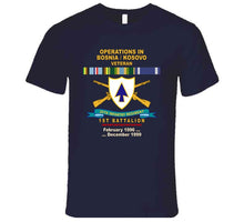 Load image into Gallery viewer, Army - 26th Infantry Regiment - Dui W Br - Ribbon - Top - 1st Bn W Bosnia - Kosovo Svc  X 300 T Shirt
