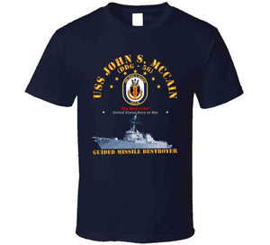 Navy - Destroyer - Uss John S Mccain - Ship T Shirt