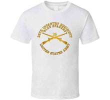 Load image into Gallery viewer, Army - 26th Infantry Regiment - Blue Spaders W Infantry Br X 300 T Shirt
