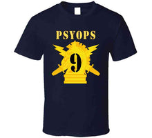 Load image into Gallery viewer, Army - Psyops W Branch Insignia - 9th Battalion Numeral - Line X 300 V1 Classic T Shirt
