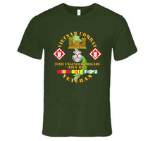 Load image into Gallery viewer, Army - Vietnam Combat Veteran W 20th Engineer Brigade  Ssi T Shirt
