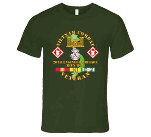 Army - Vietnam Combat Veteran W 20th Engineer Brigade  Ssi T Shirt