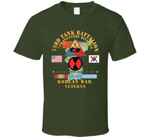 Army - 73rd Tank Battalion, 7th Infantry Div - Vs Nk - China, Korean War W Korea Map Green X 300 Classic T Shirt, Crewneck Sweatshirt, Hoodie, Long Sleeve, Mug