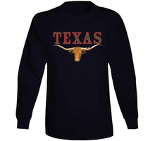 Load image into Gallery viewer, Texas - Rattler Skin -texas Longhorn - Outline Red X 300 T Shirt
