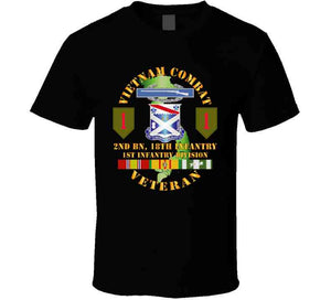 Army - Vietnam Combat Infantry Veteran W 2nd Bn 18th Inf 1st Inf Div Ssi Long Sleeve T Shirt