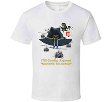 Load image into Gallery viewer, Army - 17th Cavalry Hat - Abn - Air Assault  w Br w Flash  w Slicks T Shirt
