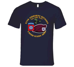 Army - 82nd Airborne Division, "All the way" with Beret and Mass Tactical Jump, 325th Infantry - T Shirt, Premium and Hoodie