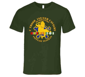 Army - C Troop, 1st-9th Cavalry - Headhunters - Vietnam Vet W 1966-1967 Vn Svc X 300 T Shirt