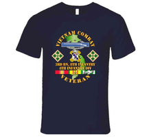 Load image into Gallery viewer, Army - Vietnam Combat Infantry Veteran w 3rd Bn 8th Inf - 4th ID SSI - T-Shirt
