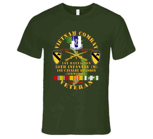 Army - Vietnam Combat Veteran W 1st Bn - 50th Inf - 1st Cav Div 1967-1968 Long Sleeve T Shirt