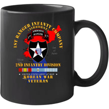Load image into Gallery viewer, Army - 1st Ranger Inf Company - 2nd Id W Map W Korea Svc X 300 T Shirt
