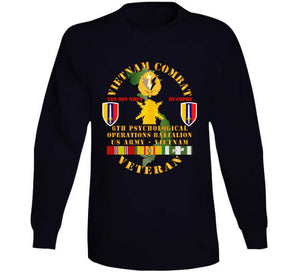 Army - Vietnam Combat Vet - 6th Psyops Bn - Usarv W Vn Svc Long Sleeve