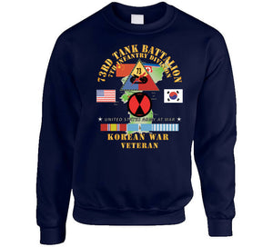 Army - 73rd Tank Battalion, 7th Infantry Div - Vs Nk - China, Korean War W Korea Map Green X 300 Classic T Shirt, Crewneck Sweatshirt, Hoodie, Long Sleeve, Mug