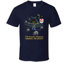 Load image into Gallery viewer, Army - 17th Cavalry Hat - Abn - Air Assault  w Br w Flash  w Slicks T Shirt
