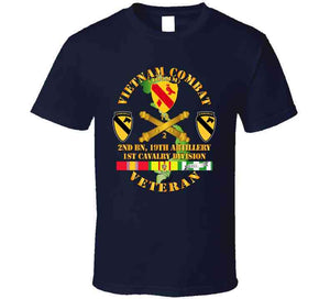 Army - Vietnam Combat Veteran W 2nd Bn 19th Artillery Dui - 1st Cav Div - V1 T-shirt