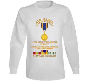 Army - Air Medal - Combat Assaults - 119th Ahc - Central Highlands Vn Laos Cambod W Vn Svc W Air Medal X 300 T Shirt