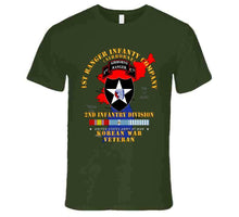 Load image into Gallery viewer, Army - 1st Ranger Inf Company - 2nd Id W Map W Korea Svc X 300 T Shirt
