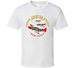 Army - Aac - 332nd Fighter Group - 12th Af - Red Tails T Shirt