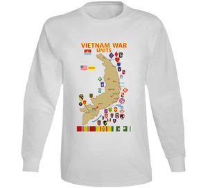 Map - Vietnam Units - 3 Wo Ds T Shirt