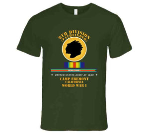 Army - 8th Infantry Division - Pathfinder  with WWI Service Ribbon and Streamer T Shirt, Hoodie and Premium