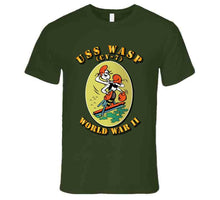 Load image into Gallery viewer, Navy - USS Wasp, (CV-7) World War II with Text - T Shirt, Premium and Hoodie
