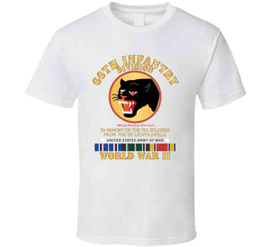 Army - 66th Infantry Div - Black Panther Div - Wwii W Ss Leopoldville W Eu Svc Long Sleeve T Shirt