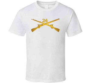 Army - 24th Infantry Regiment Branch Wo Txt T Shirt