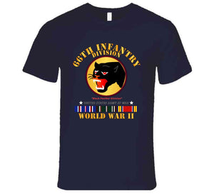 Army - 66th Infantry Division, "Black Panther" Division, World War II with European Theater Service Ribbons - T Shirt, Premium and Hoodie