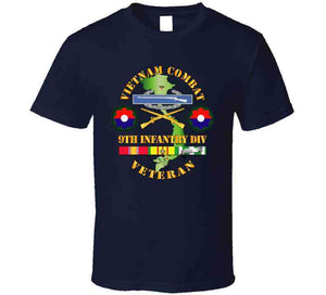 Army - Vietnam Combat Infantry Veteran, with 9th Infantry Division, Shoulder Sleeve Insignia - T Shirt, Hoodie, and Premium